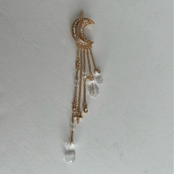 Barrette Star Moon Hair Clip - Gold Color. Size: OS. NIB. (1776) - Picture 2 of 10